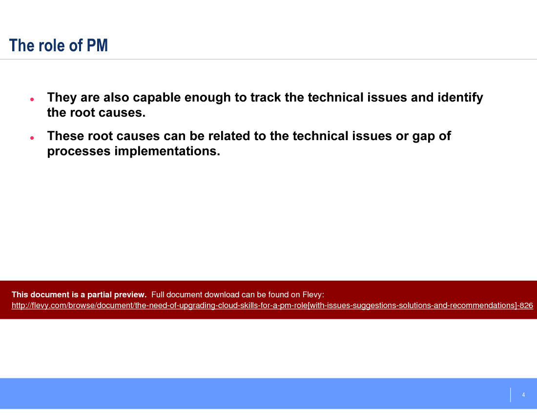 This is a partial preview of What Is the Need of Upgrading Cloud Skills for a PM? (14-slide PowerPoint presentation (PPT)). Full document is 14 slides. 