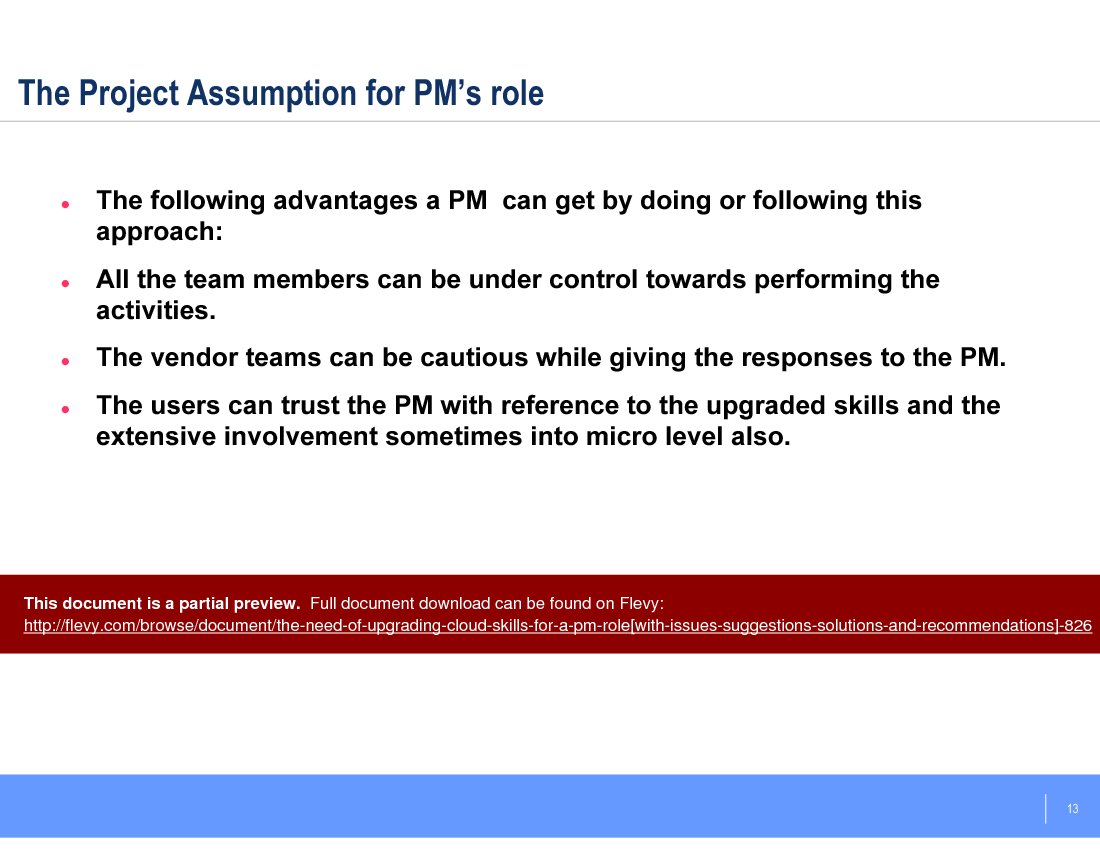 This is a partial preview of What Is the Need of Upgrading Cloud Skills for a PM? (14-slide PowerPoint presentation (PPT)). Full document is 14 slides. 