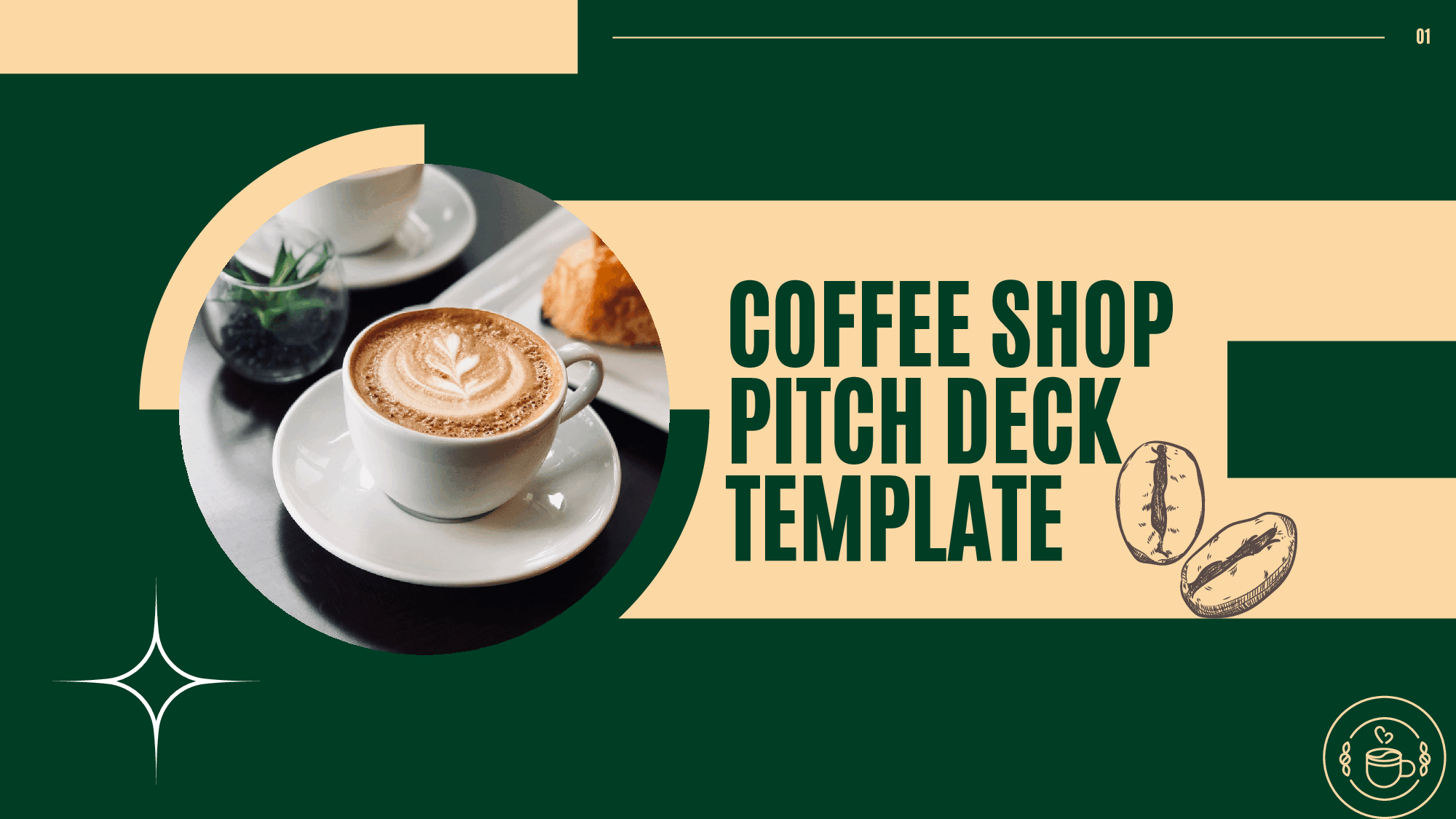 Coffee Shop Pitch Deck Template (35-page PDF document) Preview Image