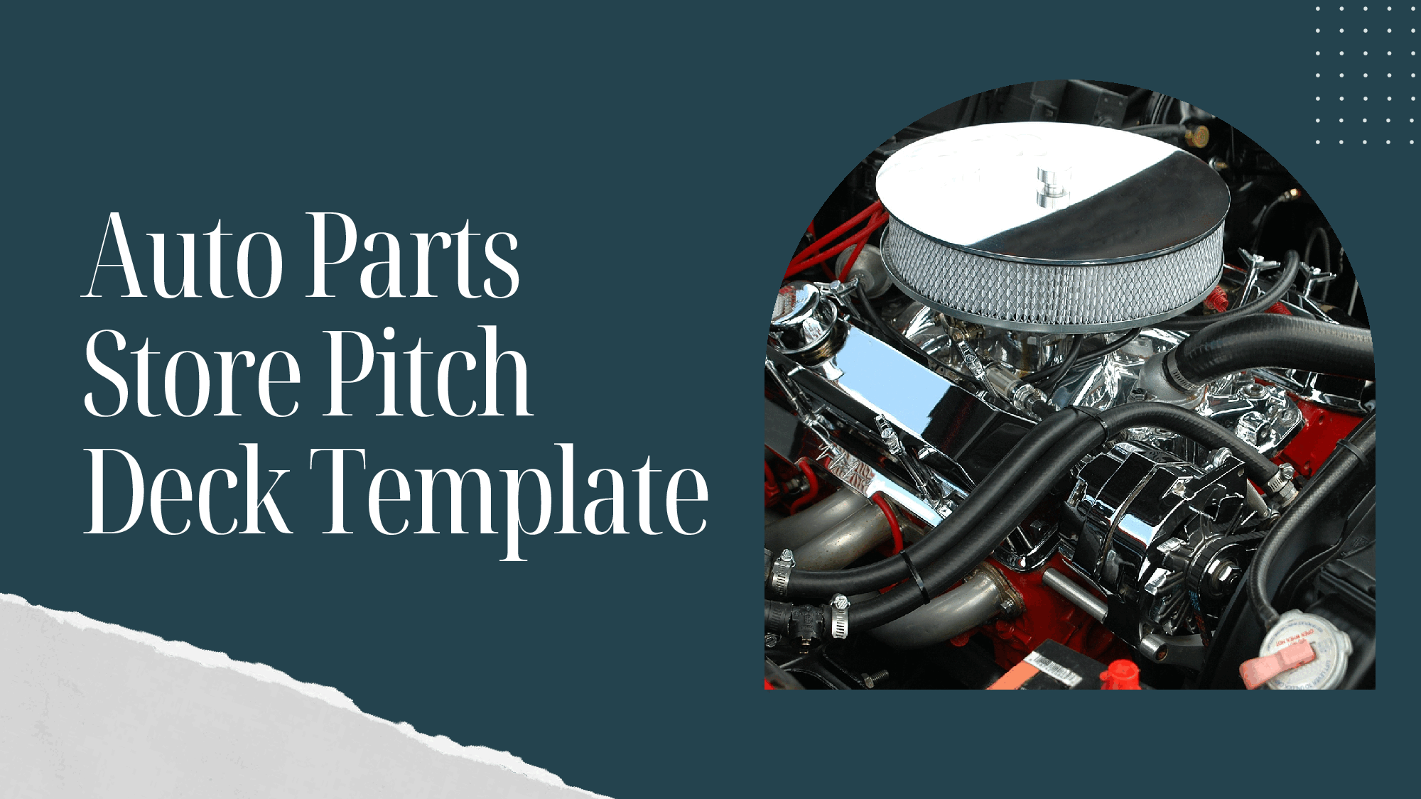 Auto Parts Store Pitch Deck Template (34-page PDF document) Preview Image