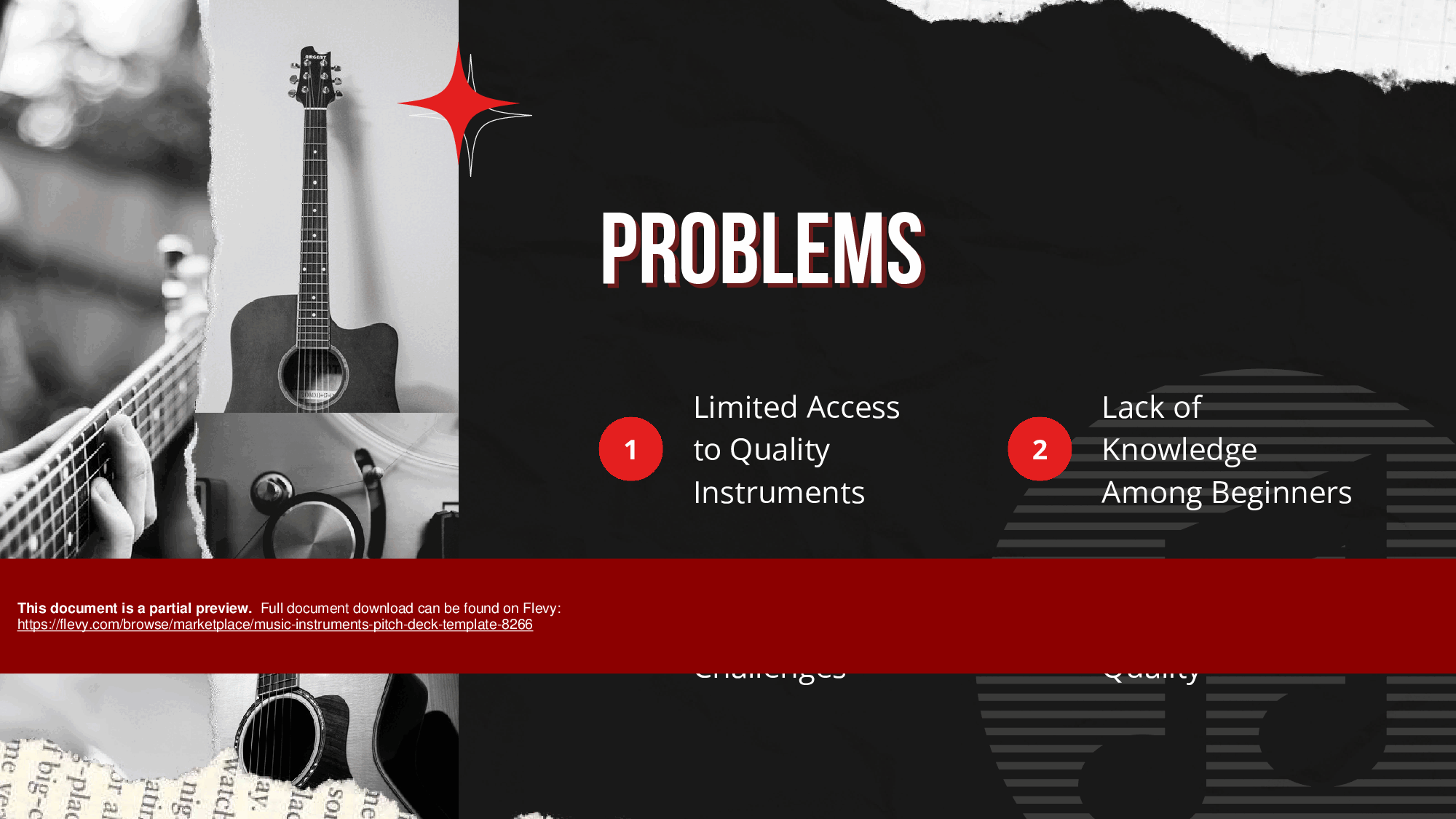 Music Instruments Pitch Deck Template (31-page PDF document) Preview Image