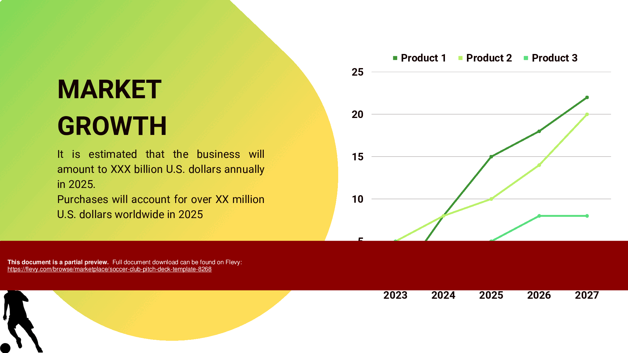 Soccer Club Pitch Deck Template (31-page PDF document) Preview Image