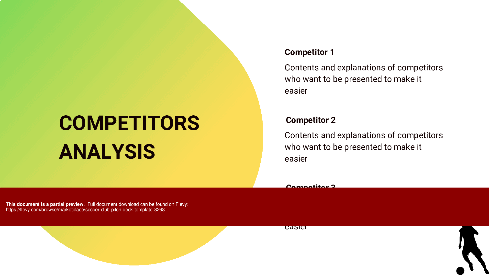 Soccer Club Pitch Deck Template (31-page PDF document) Preview Image