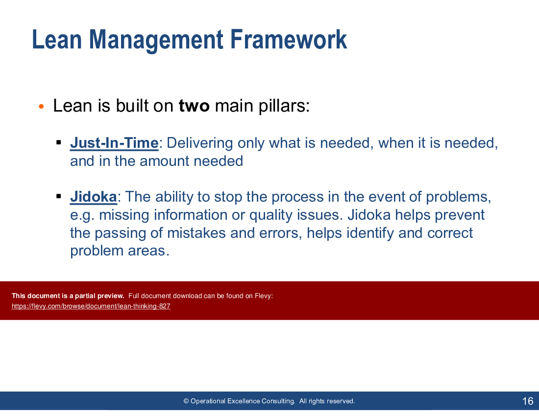 Lean Thinking (163-slide PPT PowerPoint presentation (PPTX)) Preview Image