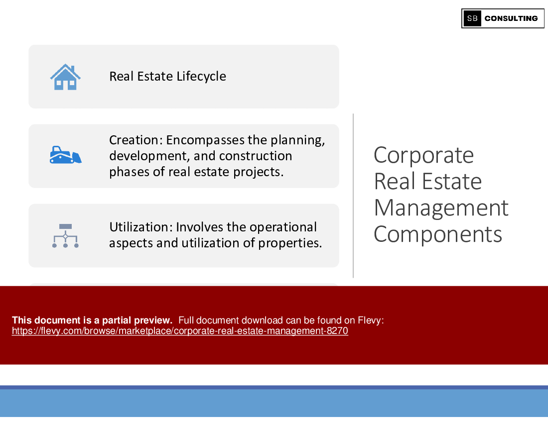 Corporate Real Estate Management (129-slide PPT PowerPoint presentation (PPTX)) Preview Image