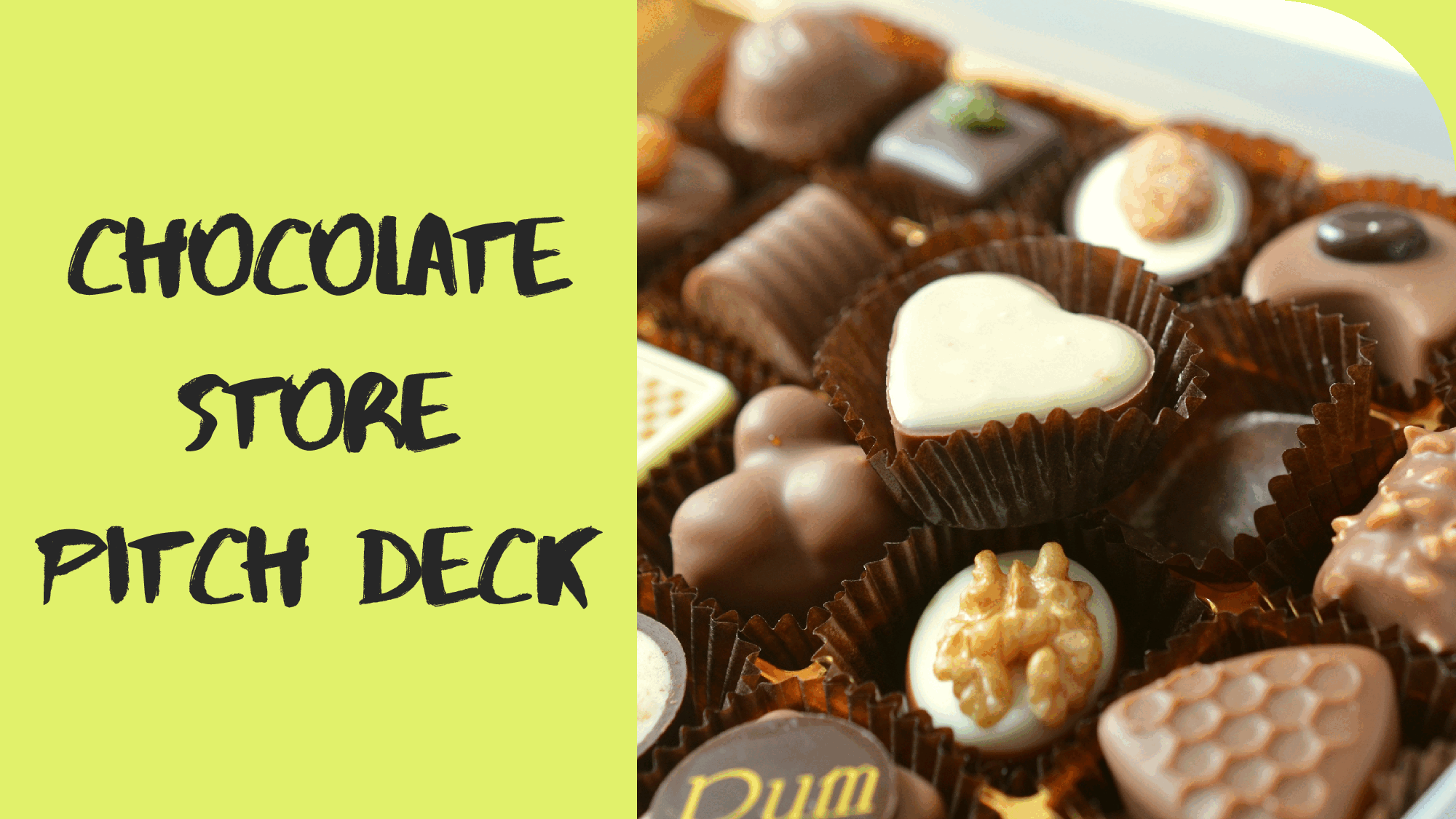Chocolate Store Pitch Deck Template (32-page PDF document) Preview Image