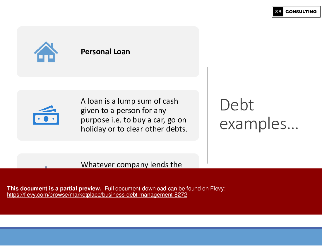 Business Debt Management (102-slide PPT PowerPoint presentation (PPTX)) Preview Image