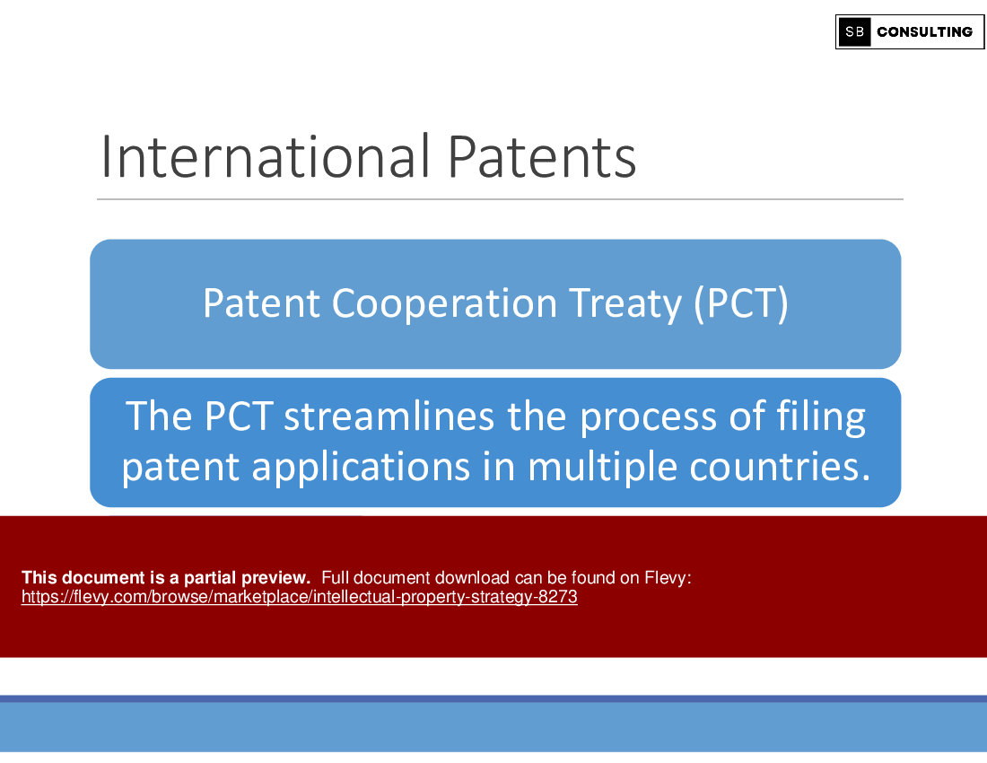 Intellectual Property Strategy (140-slide PPT PowerPoint presentation (PPTX)) Preview Image