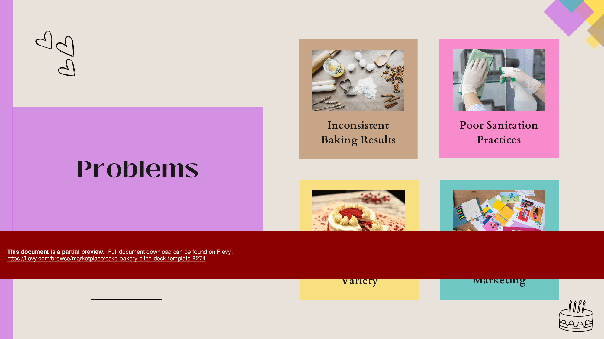 Cake Bakery Pitch Deck Template (31-slide PPT PowerPoint presentation (PPTX)) Preview Image
