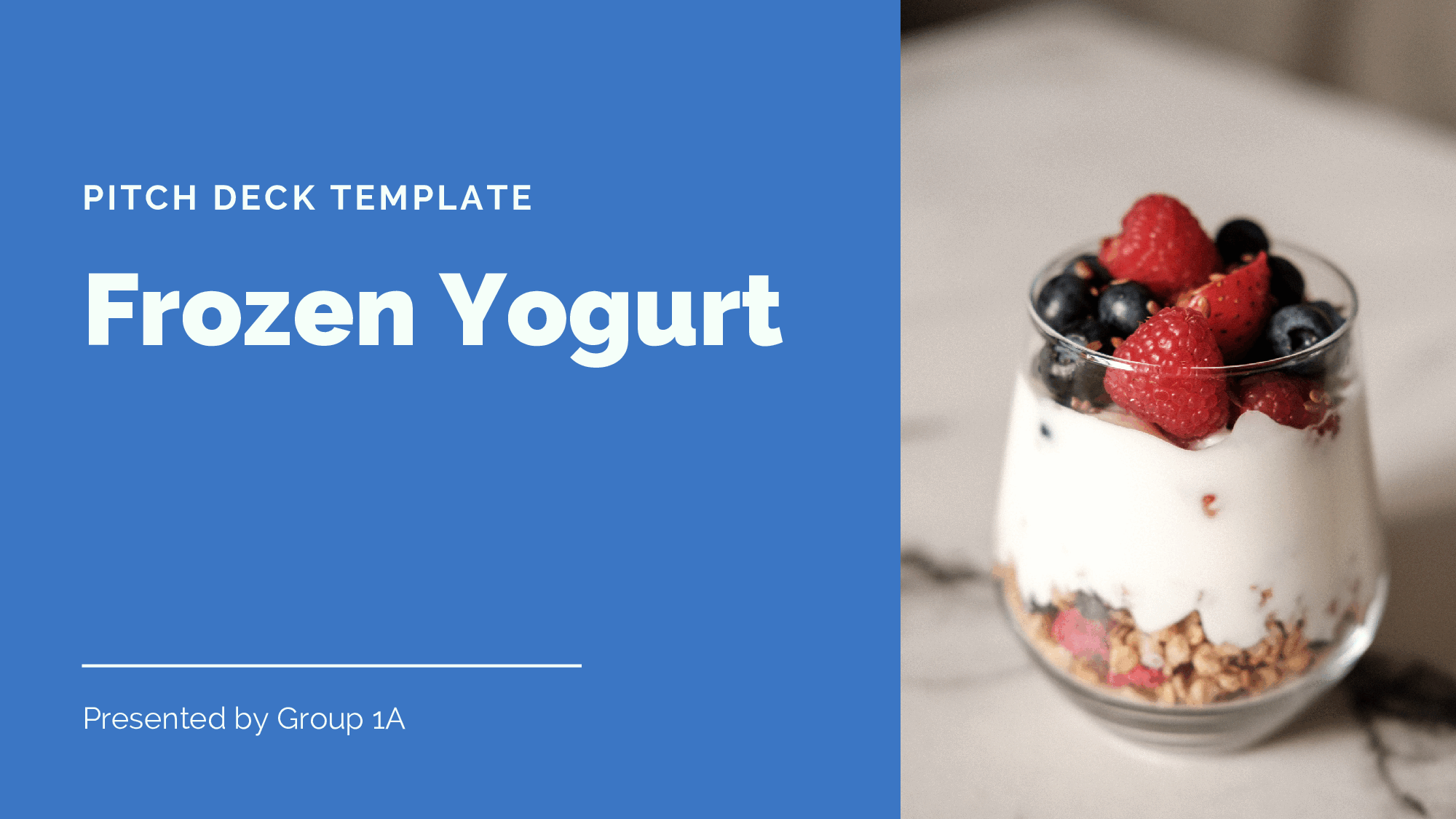 Frozen Yogurt Pitch Deck Template