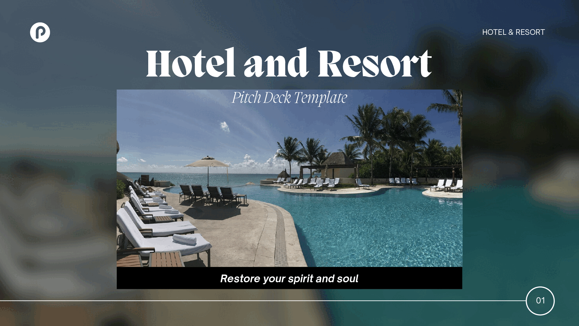 Hotel and Resort Pitch Deck Template (33-page PDF document) Preview Image