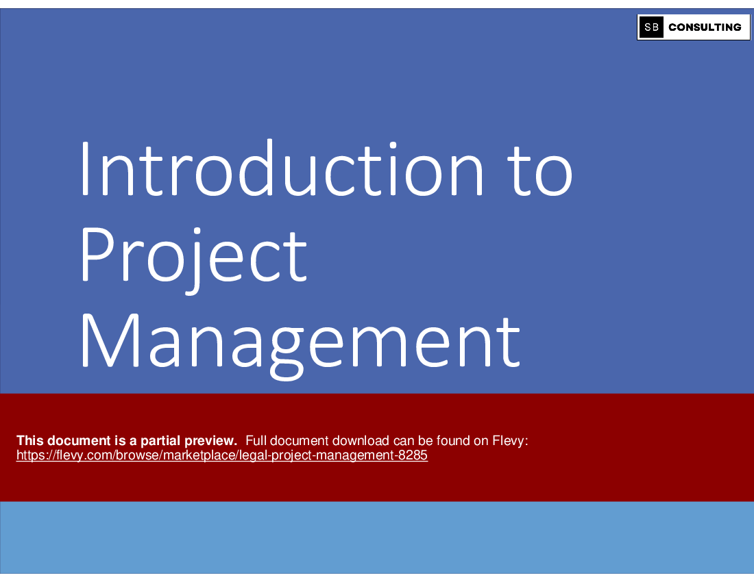 Legal Project Management (120-slide PPT PowerPoint presentation (PPTX)) Preview Image