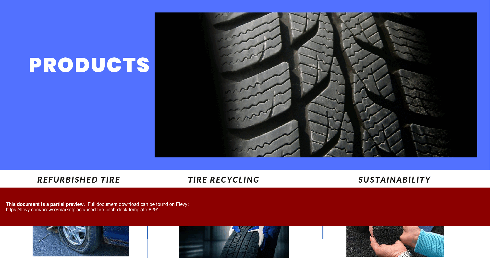 Used Tire Pitch Deck Template (32-page PDF document) Preview Image