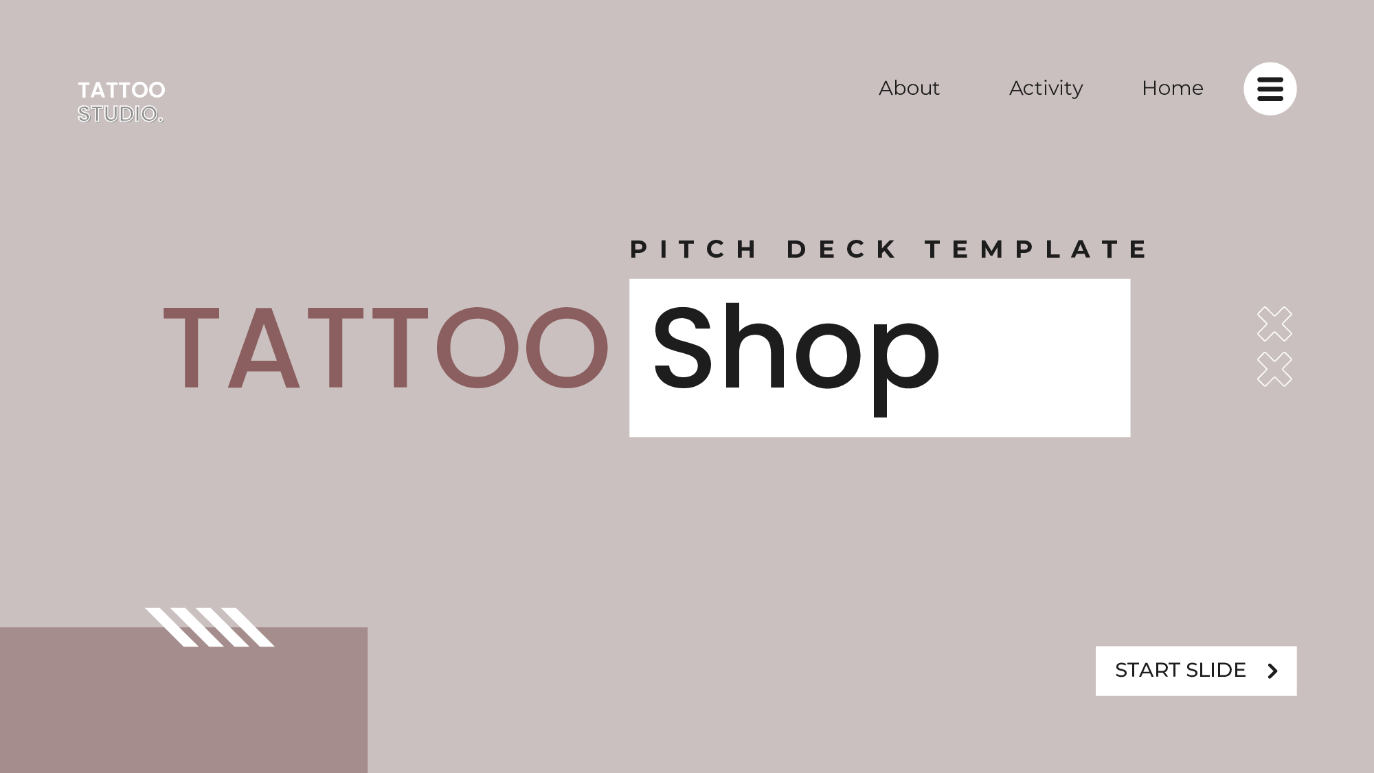 Tattoo Shop Pitch Deck Template