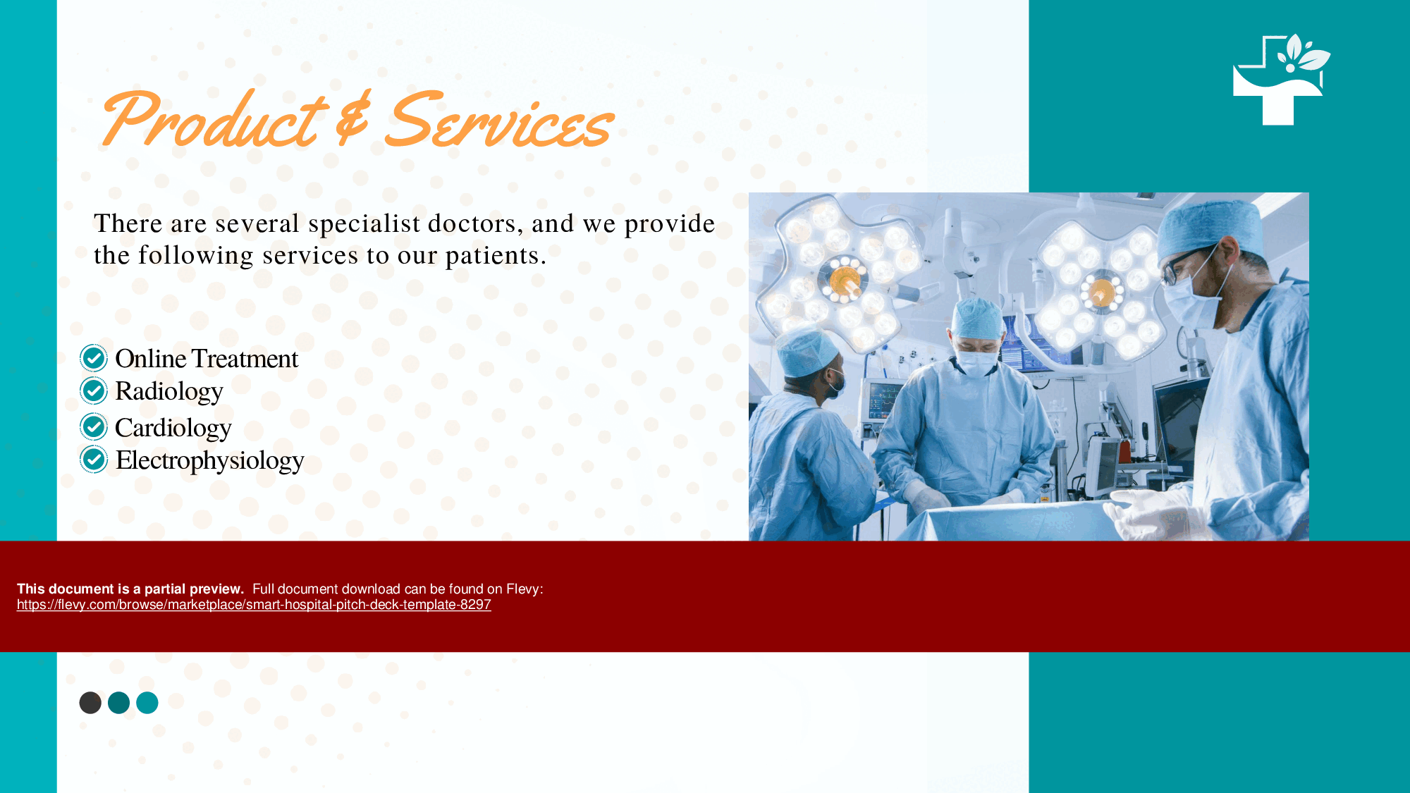 Smart Hospital Pitch Deck Template (36-slide PPT PowerPoint presentation (PPTX)) Preview Image