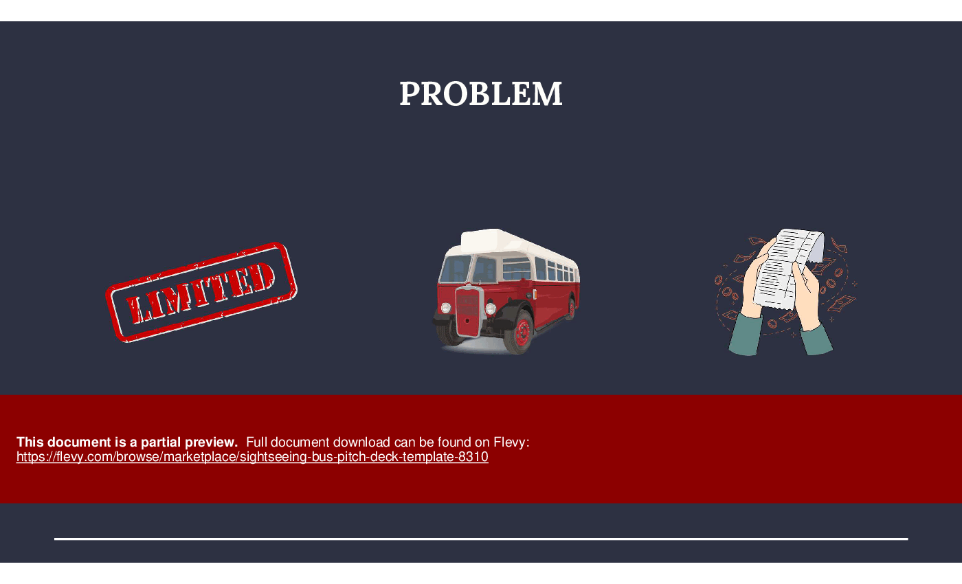 Sightseeing Bus Pitch Deck Template (33-slide PPT PowerPoint presentation (PPTX)) Preview Image