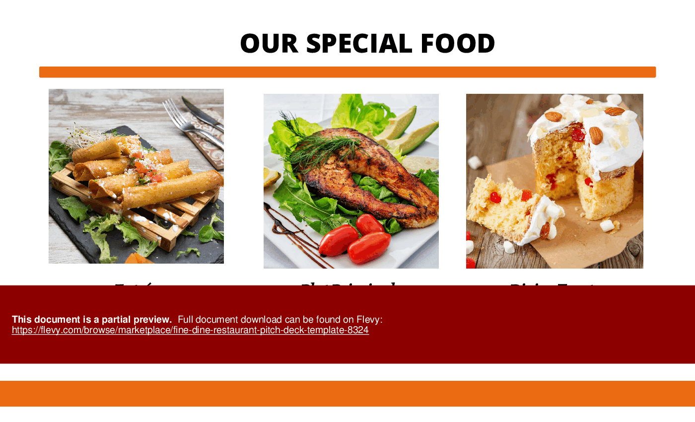 Fine Dine Restaurant Pitch Deck Template (33-slide PPT PowerPoint presentation (PPTX)) Preview Image