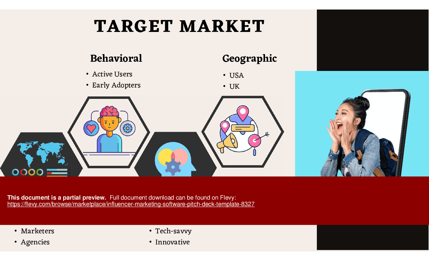 Influencer Marketing Software Pitch Deck Template (37-slide PPT PowerPoint presentation (PPTX)) Preview Image