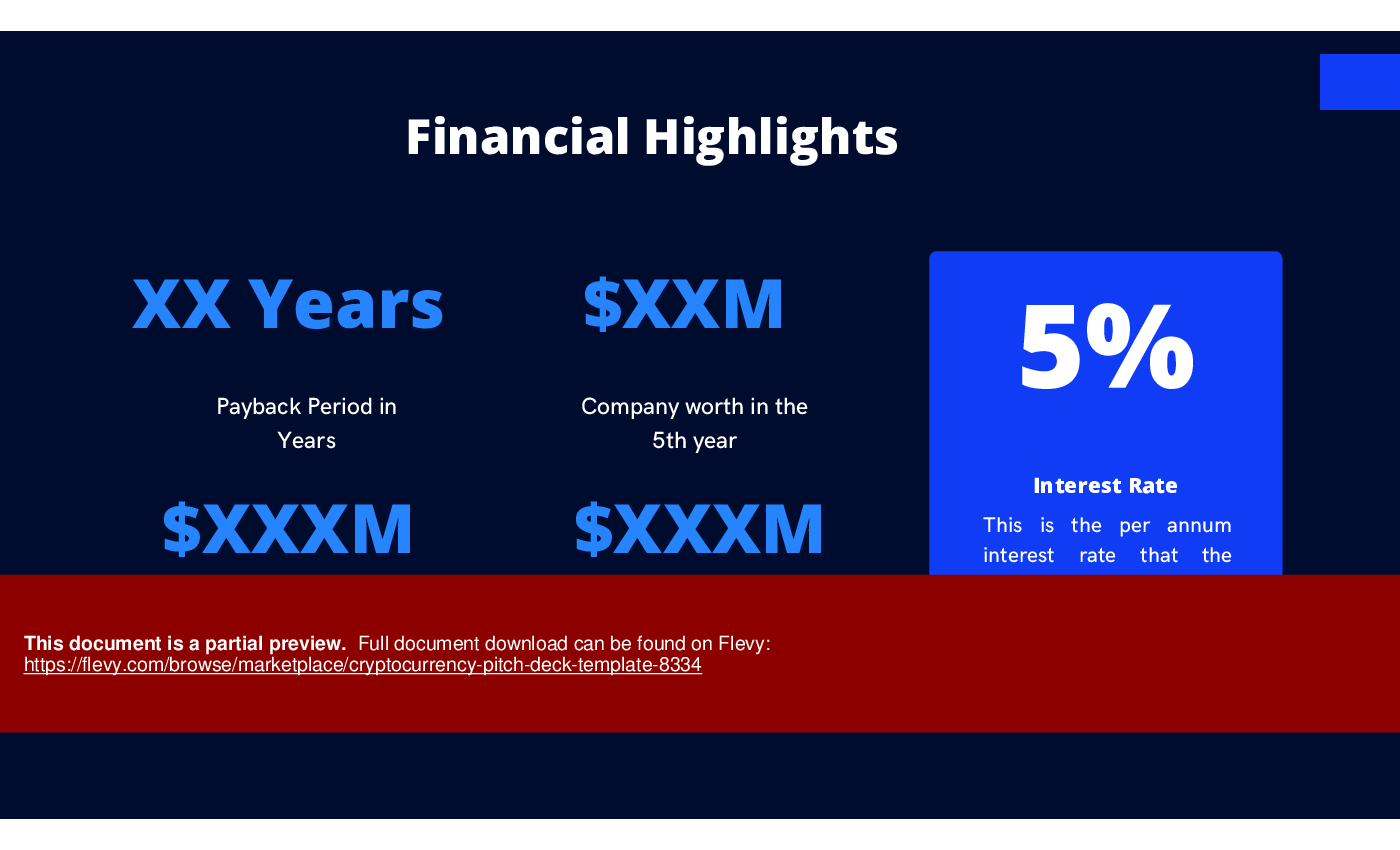 Cryptocurrency Pitch Deck Template (33-slide PPT PowerPoint presentation (PPTX)) Preview Image