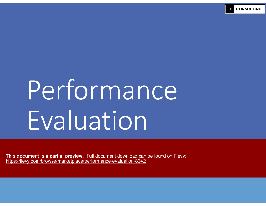 Performance Evaluation (109-slide PPT PowerPoint presentation (PPTX)) Preview Image