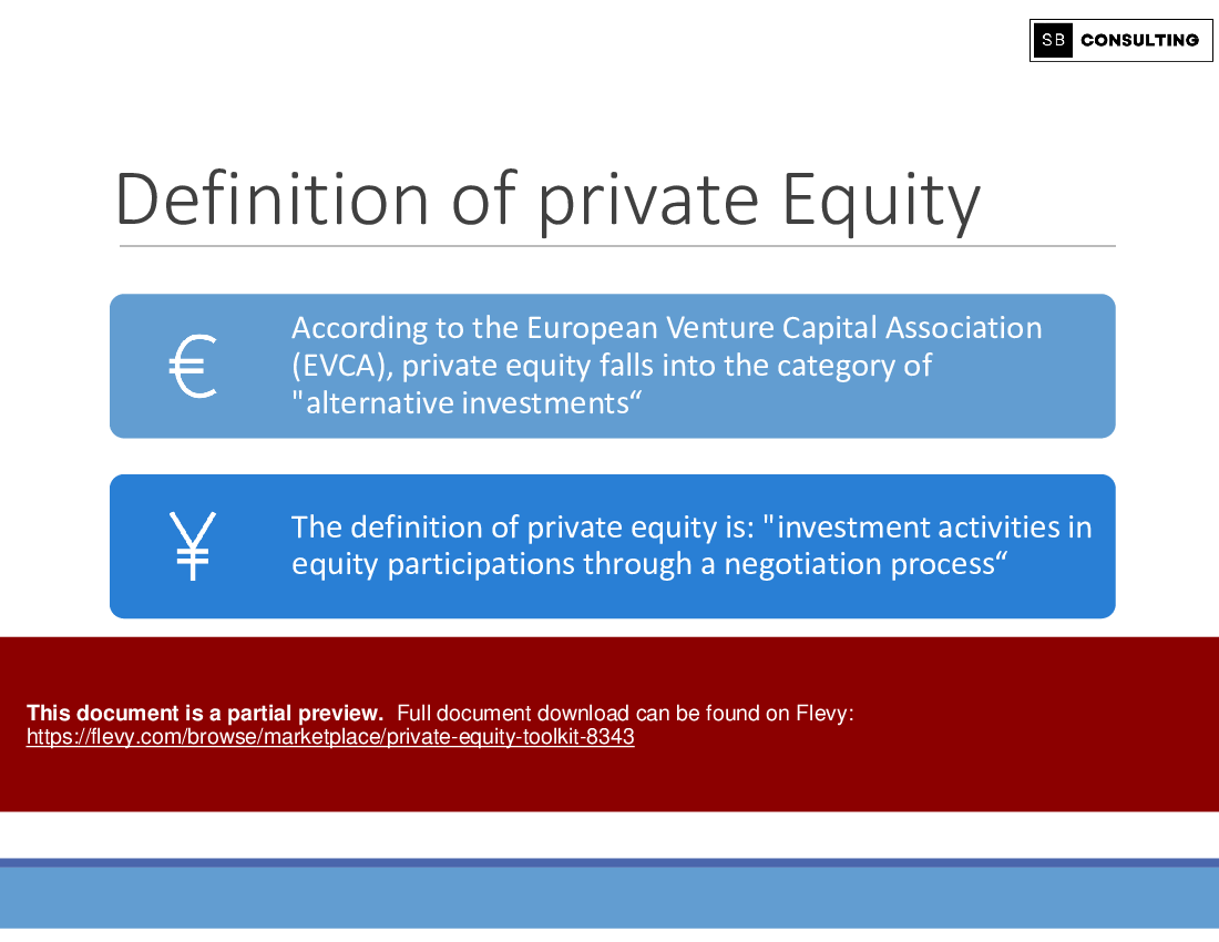 Private Equity Toolkit (176-slide PPT PowerPoint presentation (PPTX)) Preview Image