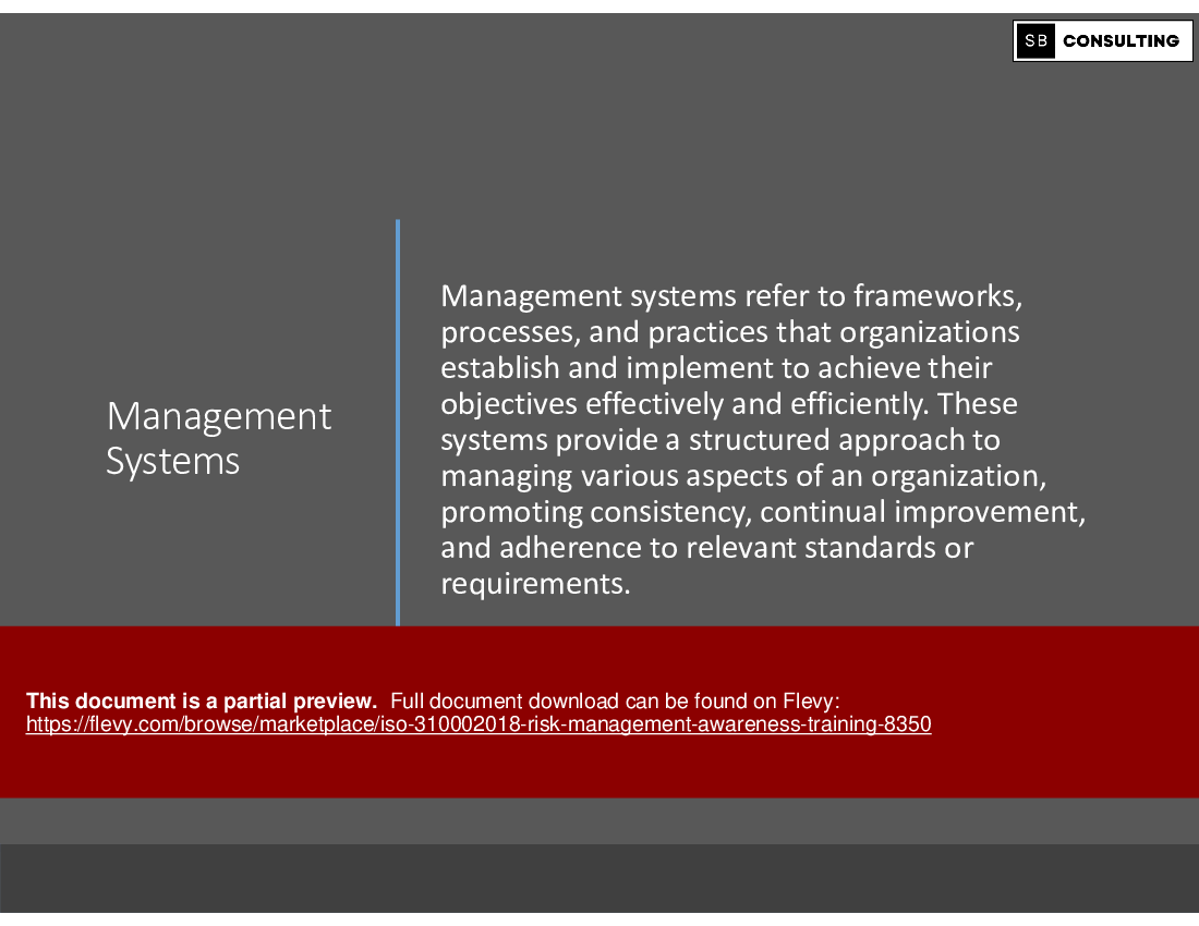 ISO 31000:2018 Risk Management Awareness Training (150-slide PPT PowerPoint presentation (PPTX)) Preview Image