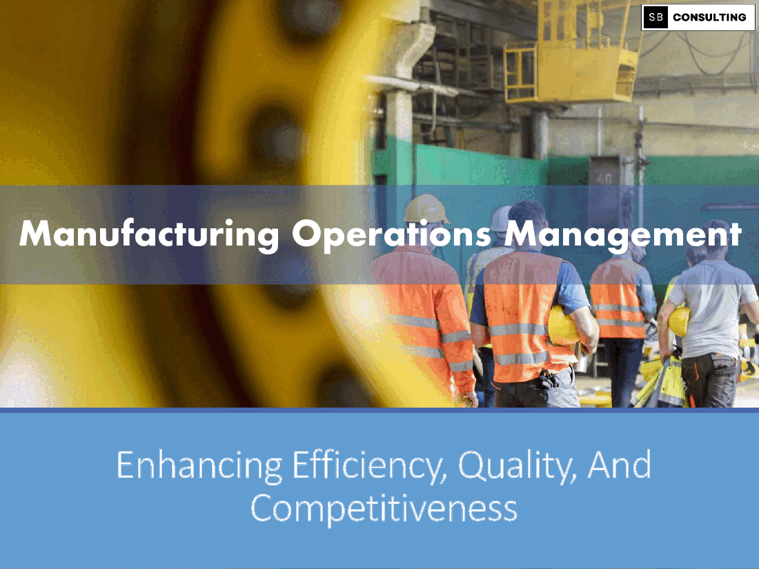 Manufacturing Operations Management (MOM)