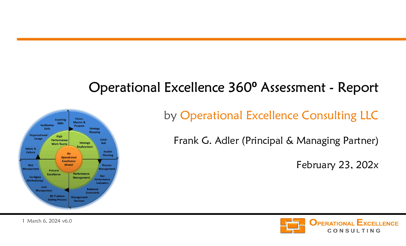 Operational Excellence 360 Assessment