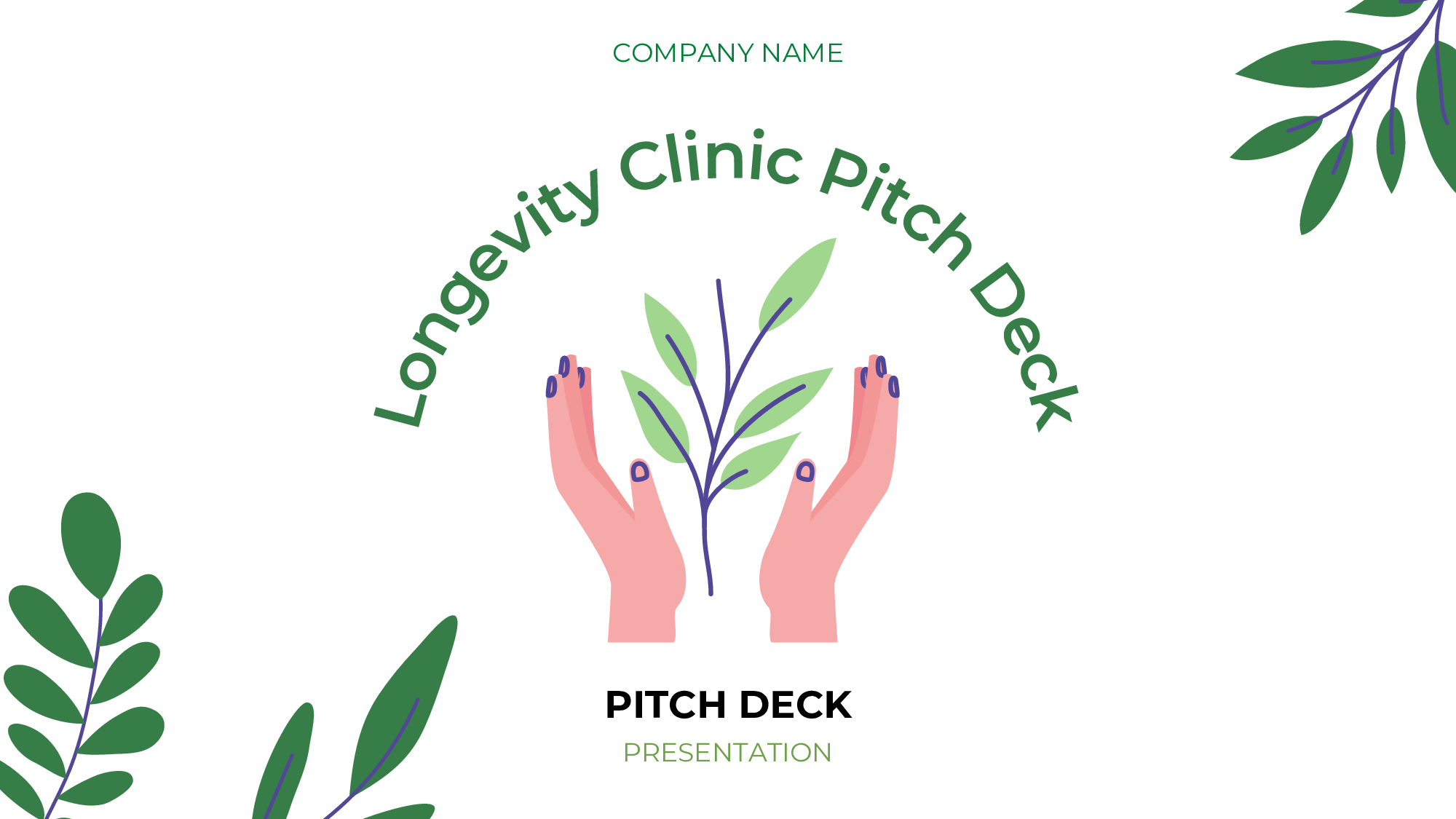 Longevity Clinic Pitch Deck Template