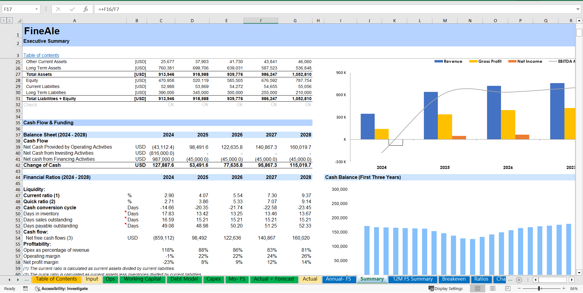 Brewery Financial Model and Budget Control (Excel template (XLSX)) Preview Image