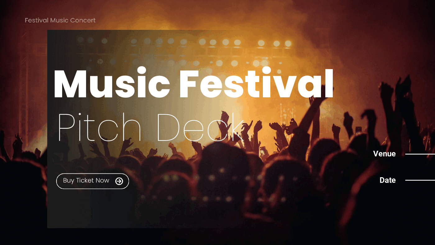 Music Festival Pitch Deck (33-slide PPT PowerPoint presentation (PPTX)) Preview Image