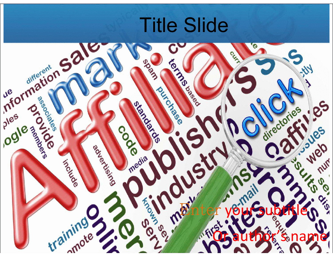 Affiliate Marketing PPT Template