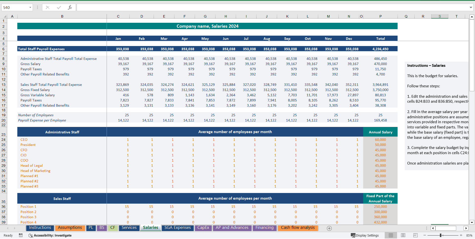 Budgeting Template for Car Rental (Excel template (XLSX)) Preview Image