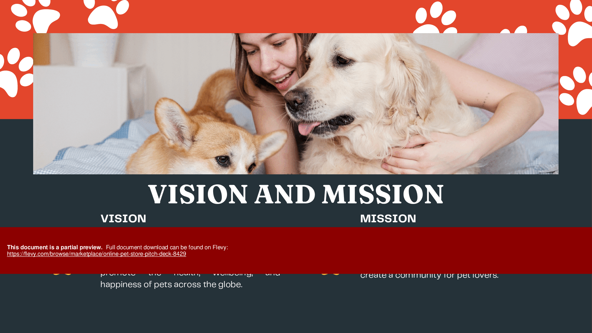 Online Pet Store Pitch Deck (32-page PDF document) Preview Image