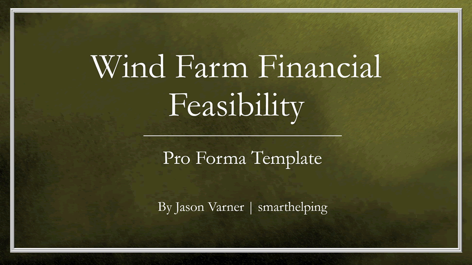 Wind Farm Financial Feasibility Study Template