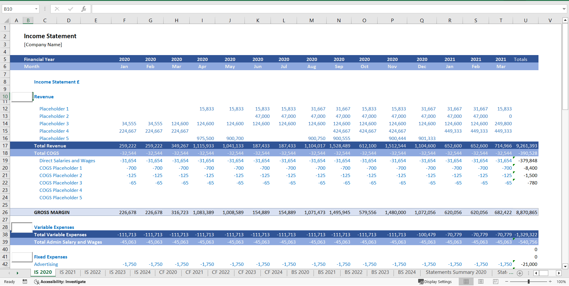 Logistics Company Finance Model (Excel template (XLSM)) Preview Image