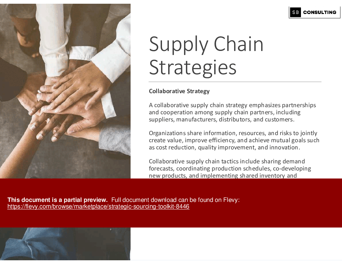 Strategic Sourcing Toolkit (144-slide PPT PowerPoint presentation (PPTX)) Preview Image