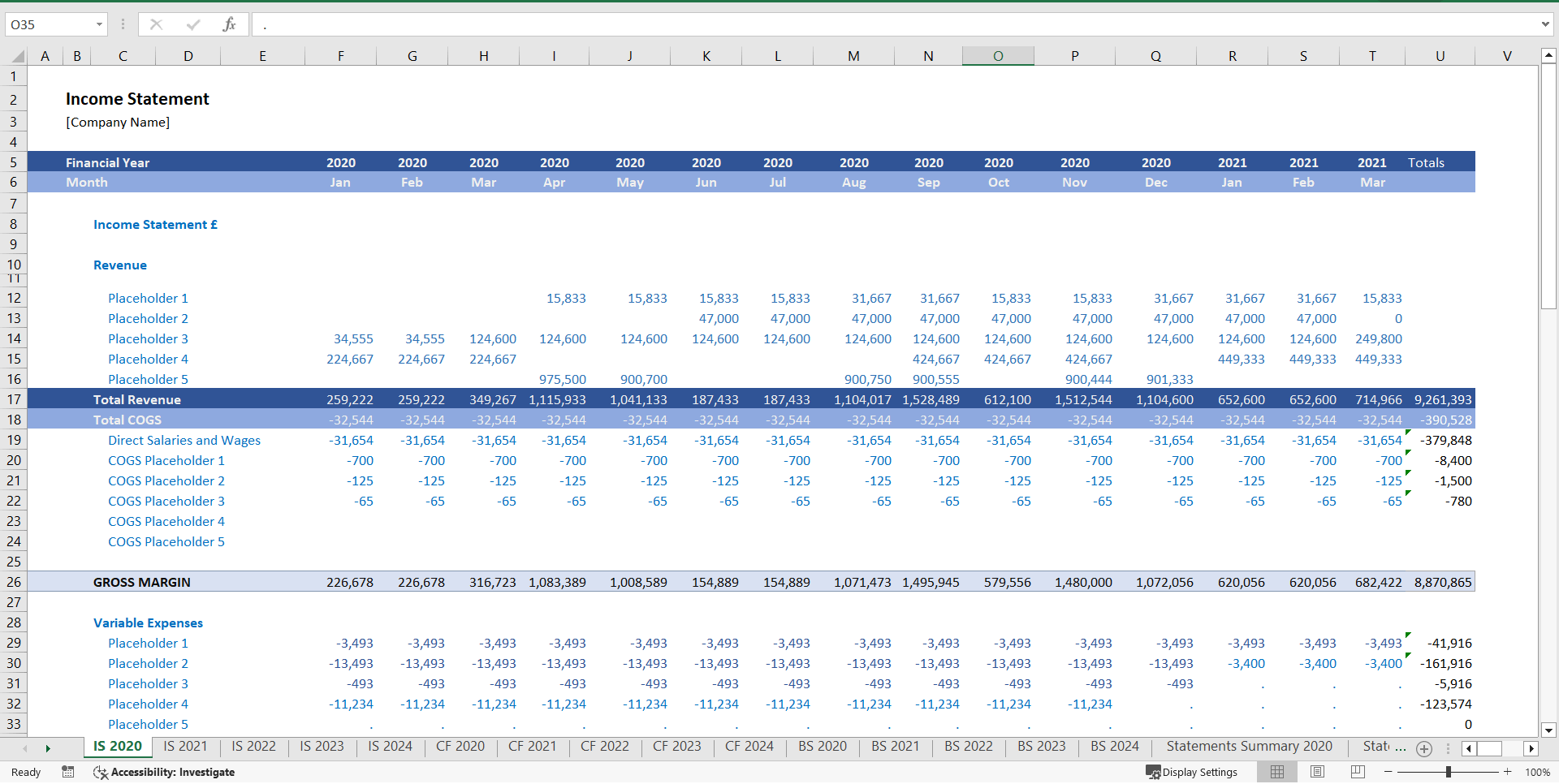 Health Club Finance Model (Excel template (XLSX)) Preview Image