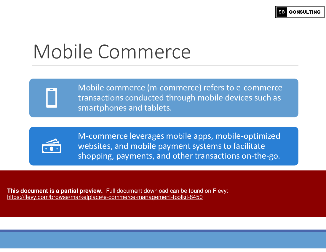 E-Commerce Management Toolkit (123-slide PPT PowerPoint presentation (PPTX)) Preview Image