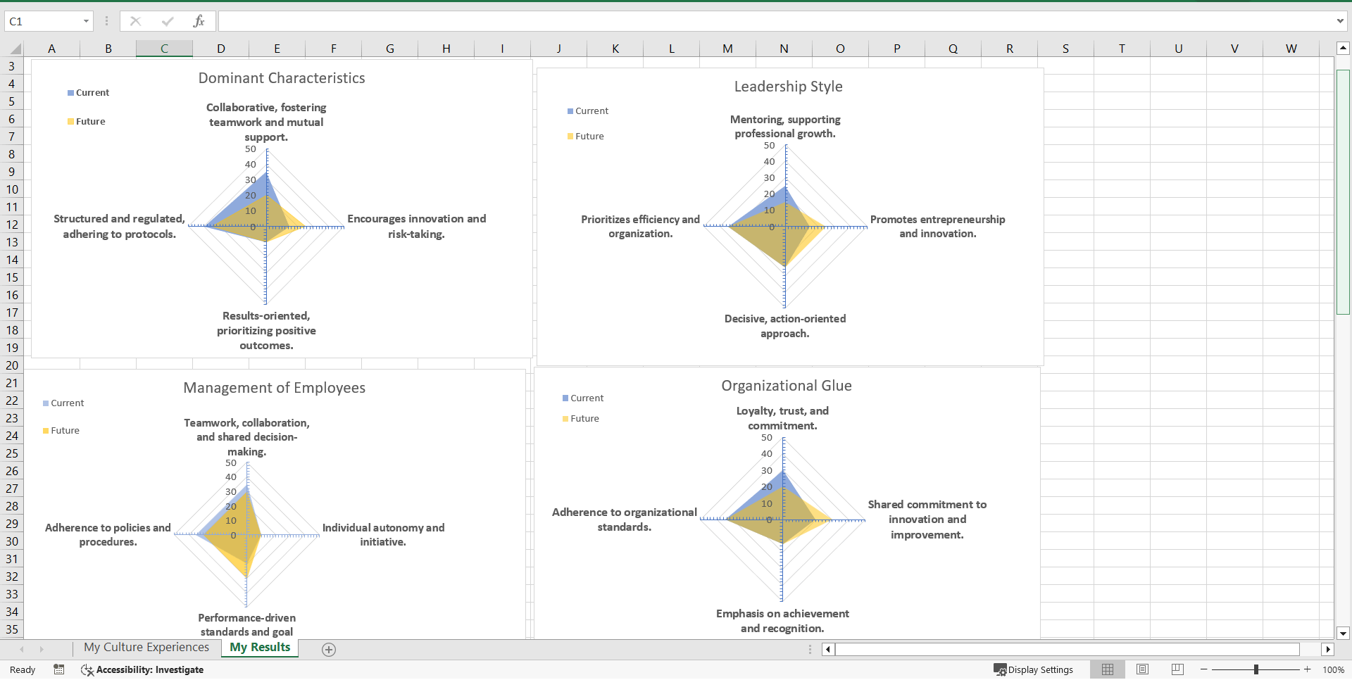 Healthcare Culture Assessment Instrument (Excel template (XLSX)) Preview Image