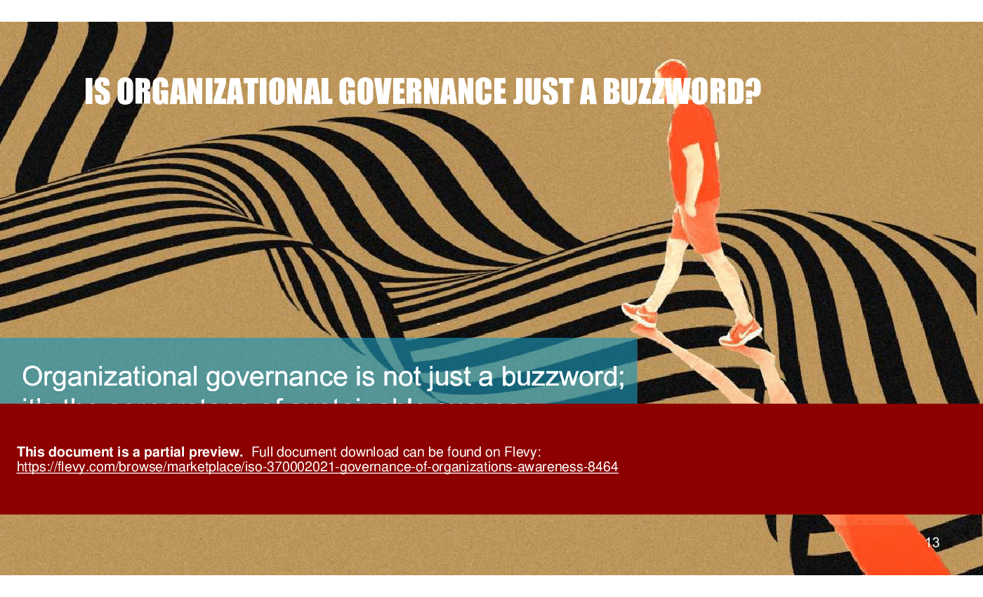 ISO 37000:2021 (Governance of Organizations) Awareness (72-slide PPT PowerPoint presentation (PPTX)) Preview Image