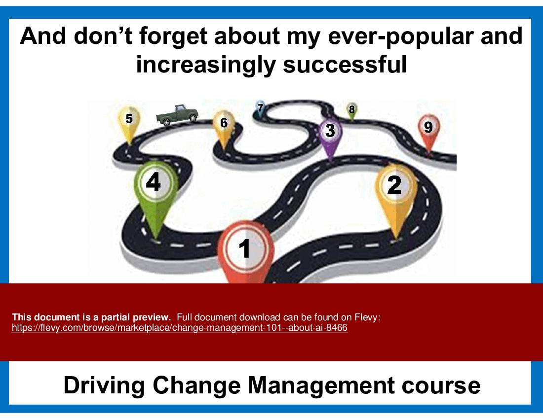 Change Management 101 - About AI (13-slide PPT PowerPoint presentation (PPT)) Preview Image