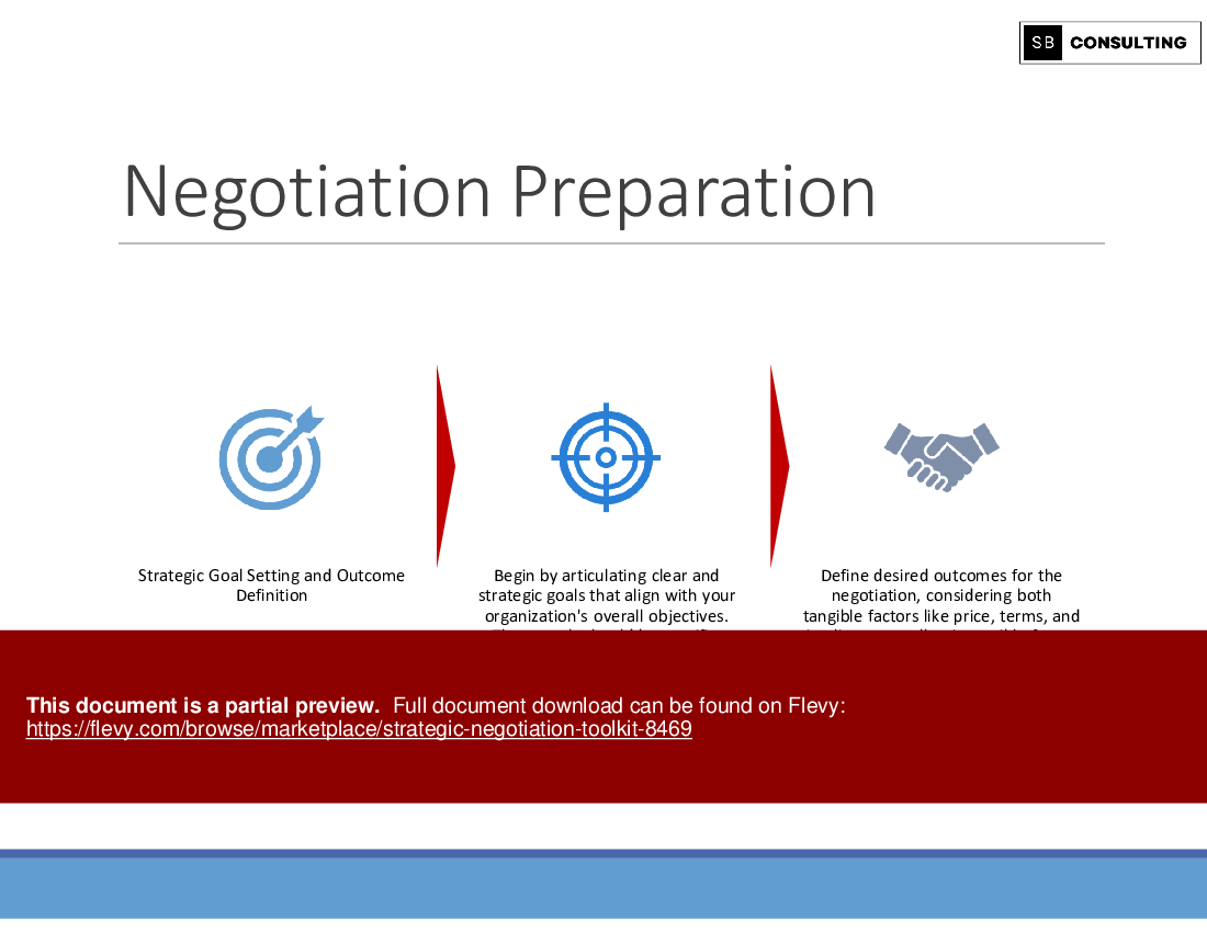Strategic Negotiation Toolkit (119-slide PPT PowerPoint presentation (PPTX)) Preview Image