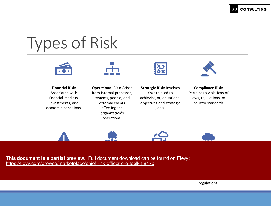 Chief Risk Officer (CRO) Toolkit (177-slide PPT PowerPoint presentation (PPTX)) Preview Image