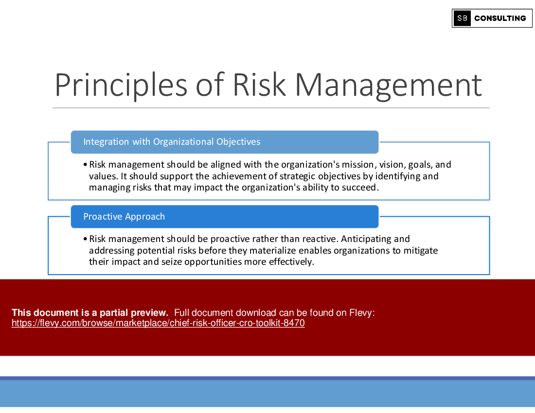 Chief Risk Officer (CRO) Toolkit (177-slide PPT PowerPoint presentation (PPTX)) Preview Image