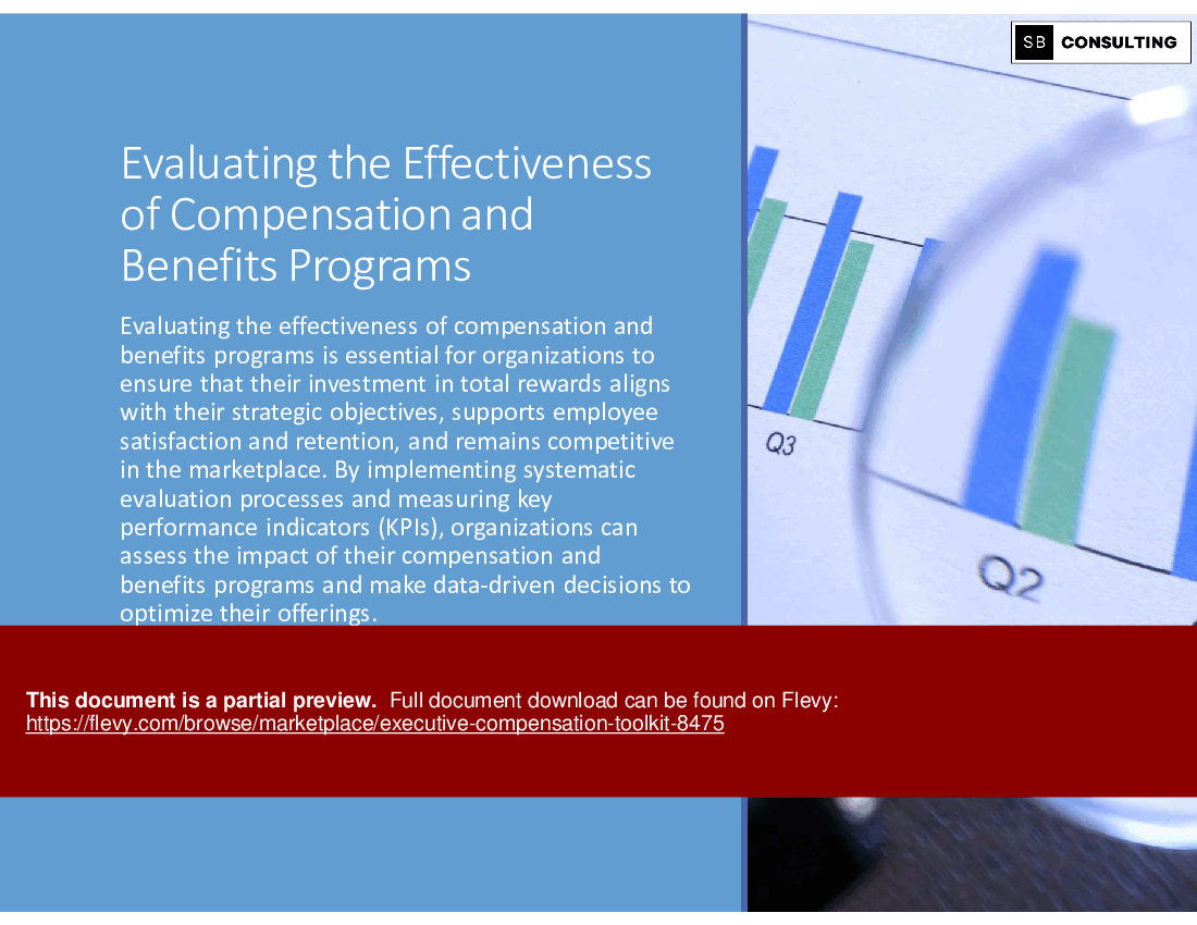Executive Compensation Toolkit (140-slide PPT PowerPoint presentation (PPTX)) Preview Image