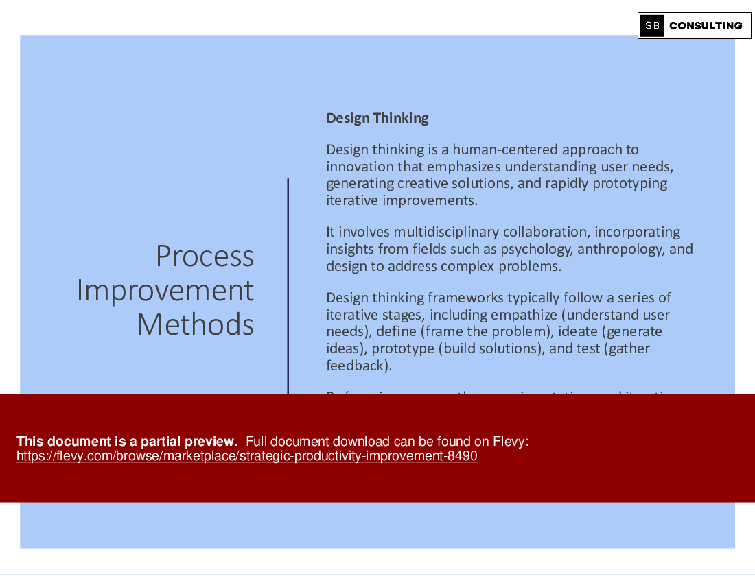 Strategic Process Improvement (180-slide PPT PowerPoint presentation (PPTX)) Preview Image
