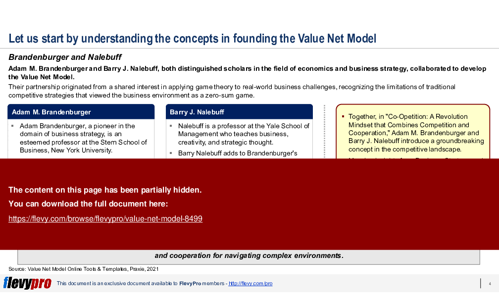 Value Net Model (33-slide PPT PowerPoint presentation (PPTX)) Preview Image