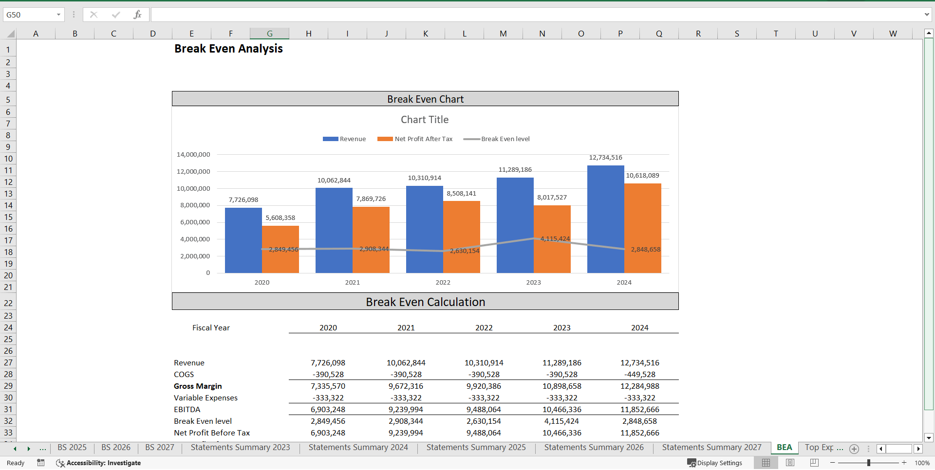 Project Management Software Company Finance Model (Excel template (XLSX)) Preview Image