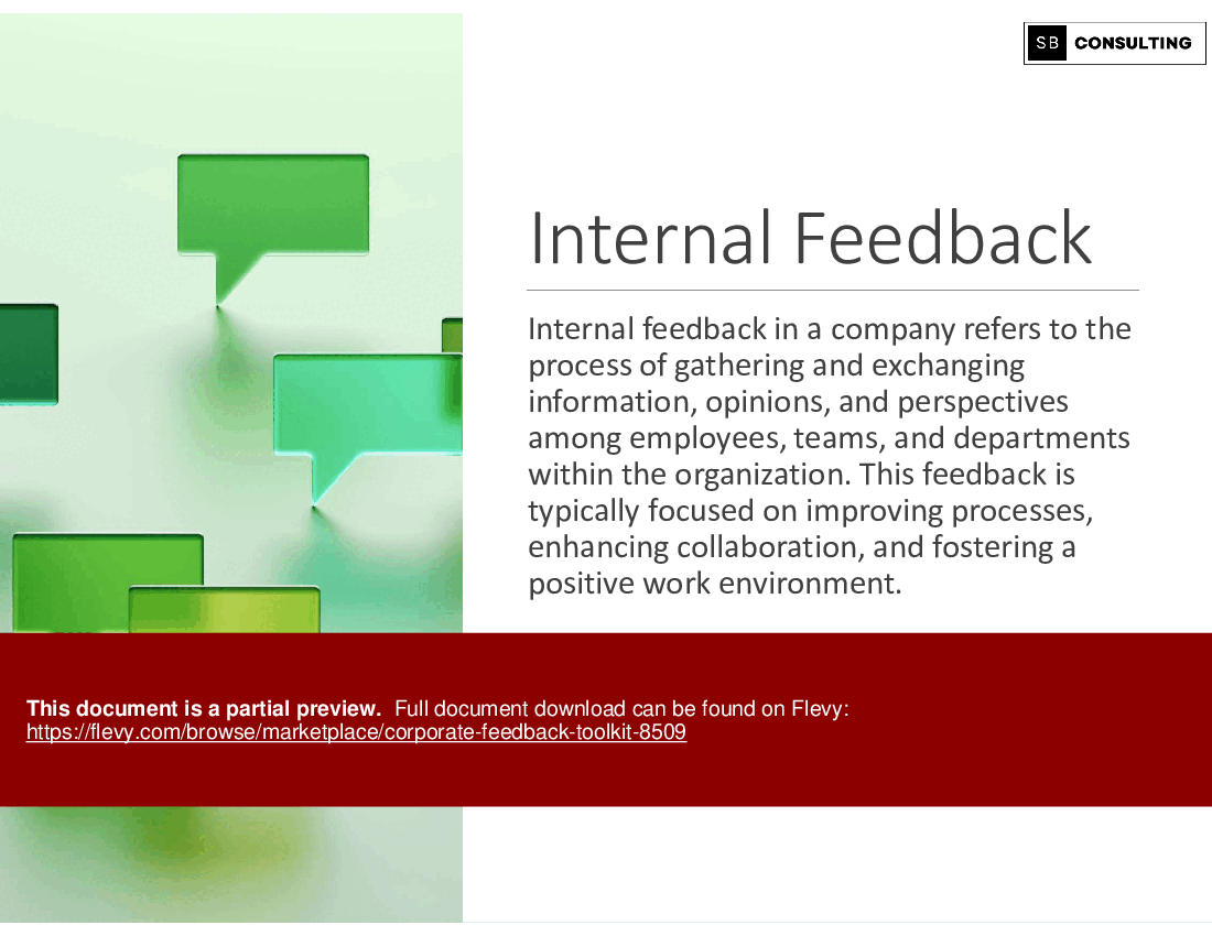 Corporate Feedback Toolkit (140-slide PPT PowerPoint presentation (PPTX)) Preview Image